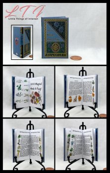 1000 MAGICAL HERBS AND FUNGI Illustrated Readable One Fourth 1/4 Scale Miniature Book Magic School of Witchcraft and Wizardry American Girl Scale 1000 MAGICAL HERBS AND FUNGI Illustrated Readable One Fourth 1/4 Scale Miniature Book Magic School of Witchcraft and Wizardry American Girl Scale