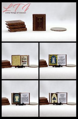 EPISCOPAL BOOK OF COMMON PRAYER Miniature One Inch Scale Readable Illustrated Book