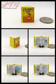 CHARLOTTE'S WEB Miniature One Inch Scale Illustrated Readable Book
