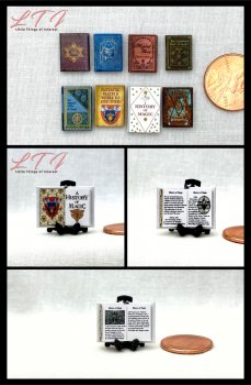 1st YEAR HOGWARTS SCHOOL OF WITCHCRAFT AND WIZARDRY TEXTBOOKS 8 Miniature Half Inch 1/24 Scale Illustrated Magic Books 1st YEAR HOGWARTS SCHOOL OF WITCHCRAFT AND WIZARDRY TEXTBOOKS 8 Miniature Half Inch 1/24 Scale Illustrated Magic Books