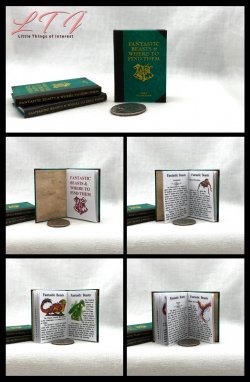 FANTASTIC BEASTS AND WHERE TO FIND THEM Miniature Playscale Readable Illustrated Book Gr