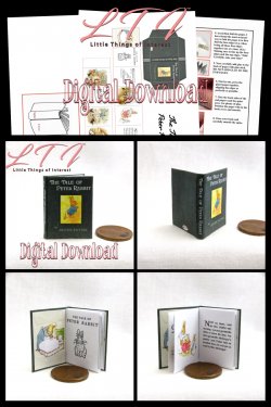 THE TALE OF PETER RABBIT Download Pdf Book and Construction Tutorial for Miniature Playscale Book